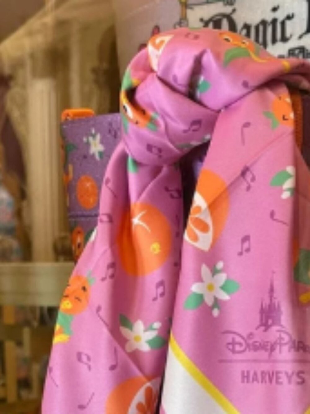 Disney Parks Harveys Walt Disney World Vault 50 The Orange Bird Scarf 22"